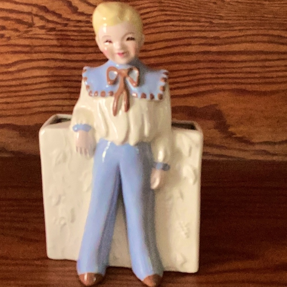 Florence Ceramics Vase-young boy